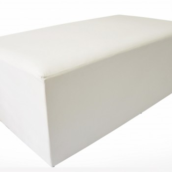 Cod 490 - Pufe Capitone - Corino Branco - 1,50 x 0,70 x 0,45 m