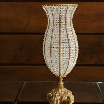 Cod 391 - Ânfora Dourada Cristais - 50 cm