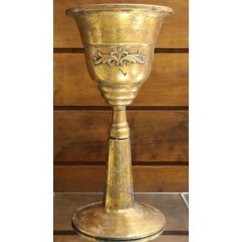 Cod 1055 - Ânfora Metal Ouro Velho - 67 cm alt - Bocal 33 cm Ø