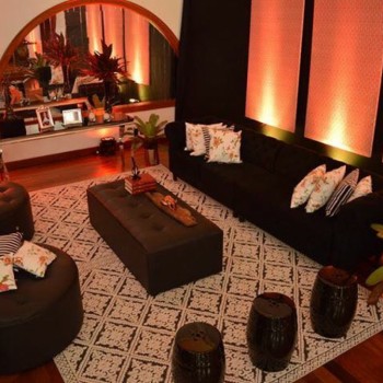 Cod 361 - Pufe Capitone - Corino Preto - 1,50 x 0,70 x 0,45