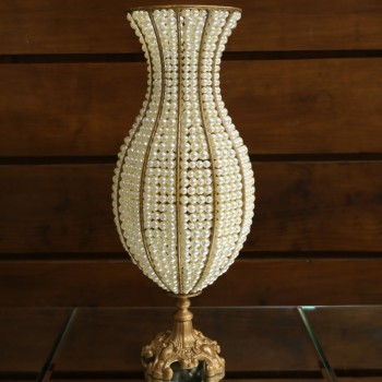 Cod 211 - Ânfora Dourada Perolas - 60 cm